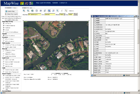 Aerial Parcel Map Query Sample