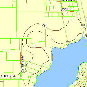 Florida Elevation Maps - Elevation 5 Foot Contour